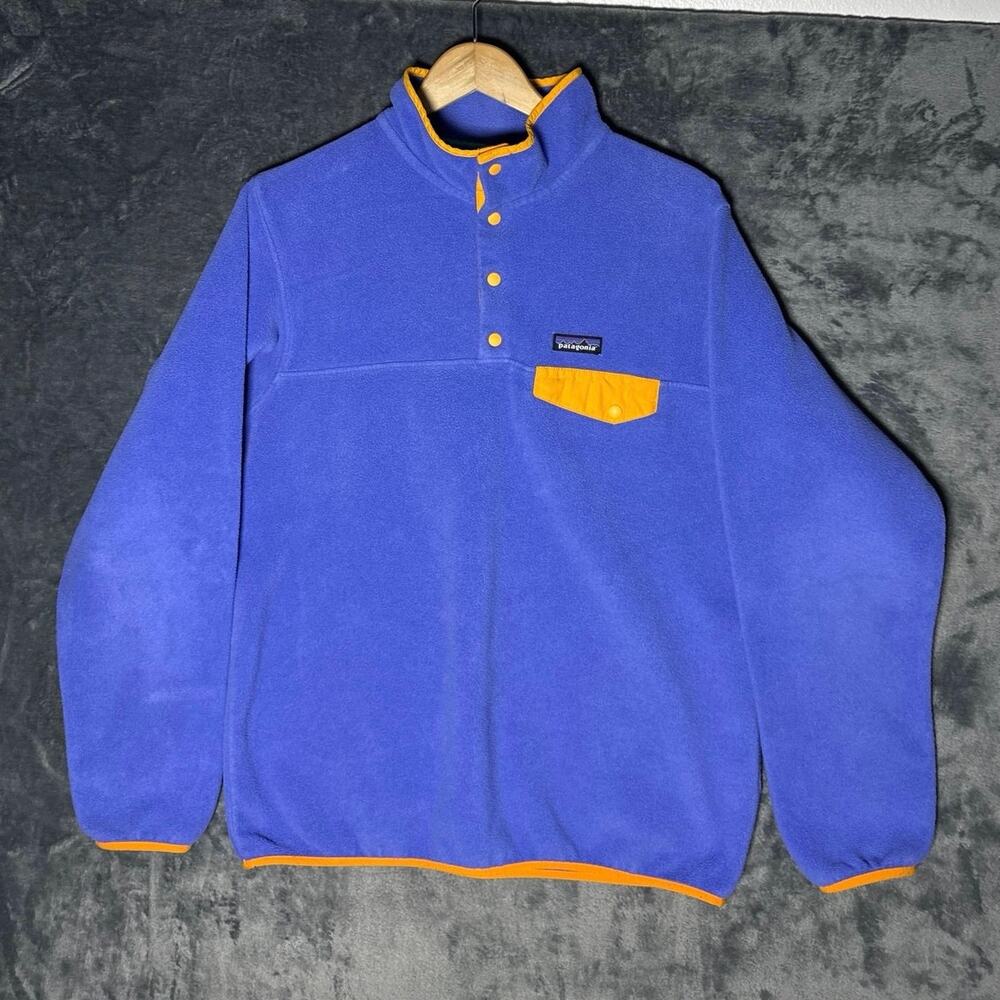 Patagonia Women's Lightweight Synchilla Snap-T Fleece Pullover XL Violet Blue
